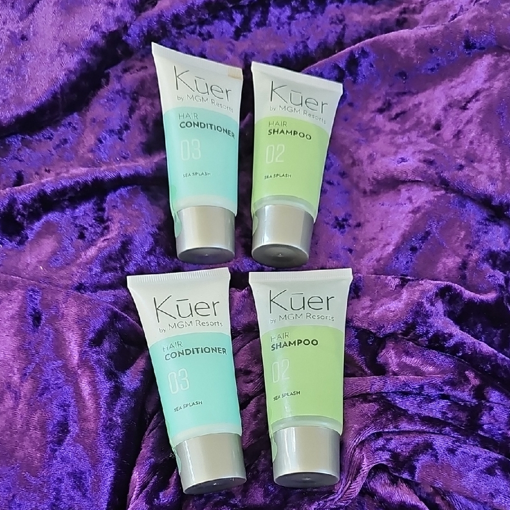 Kuer by MGM Resorts Shampoo  Conditioner Bundle (4pcs) - Sea Splash - 1.25 Fl Oz